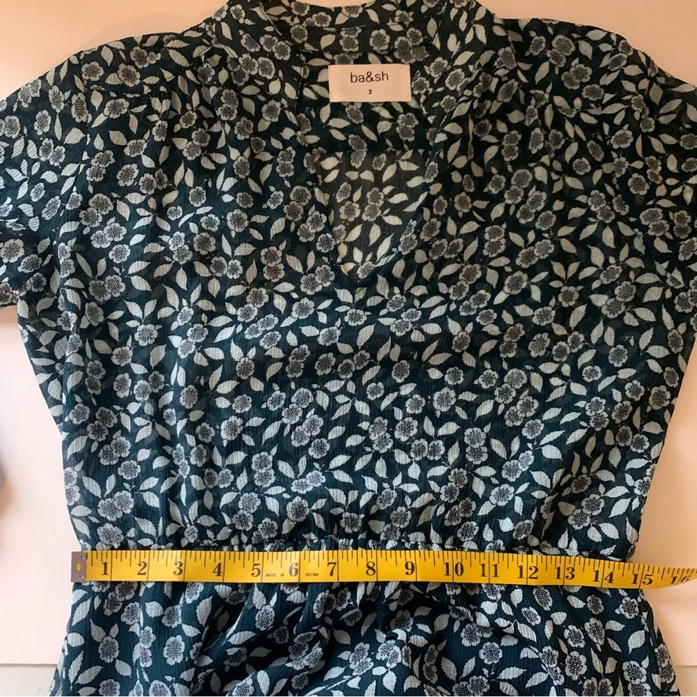 ba&sh Bonnie Bleupaon Blue Floral Midi Dress, Medium - Picture 11 of 16